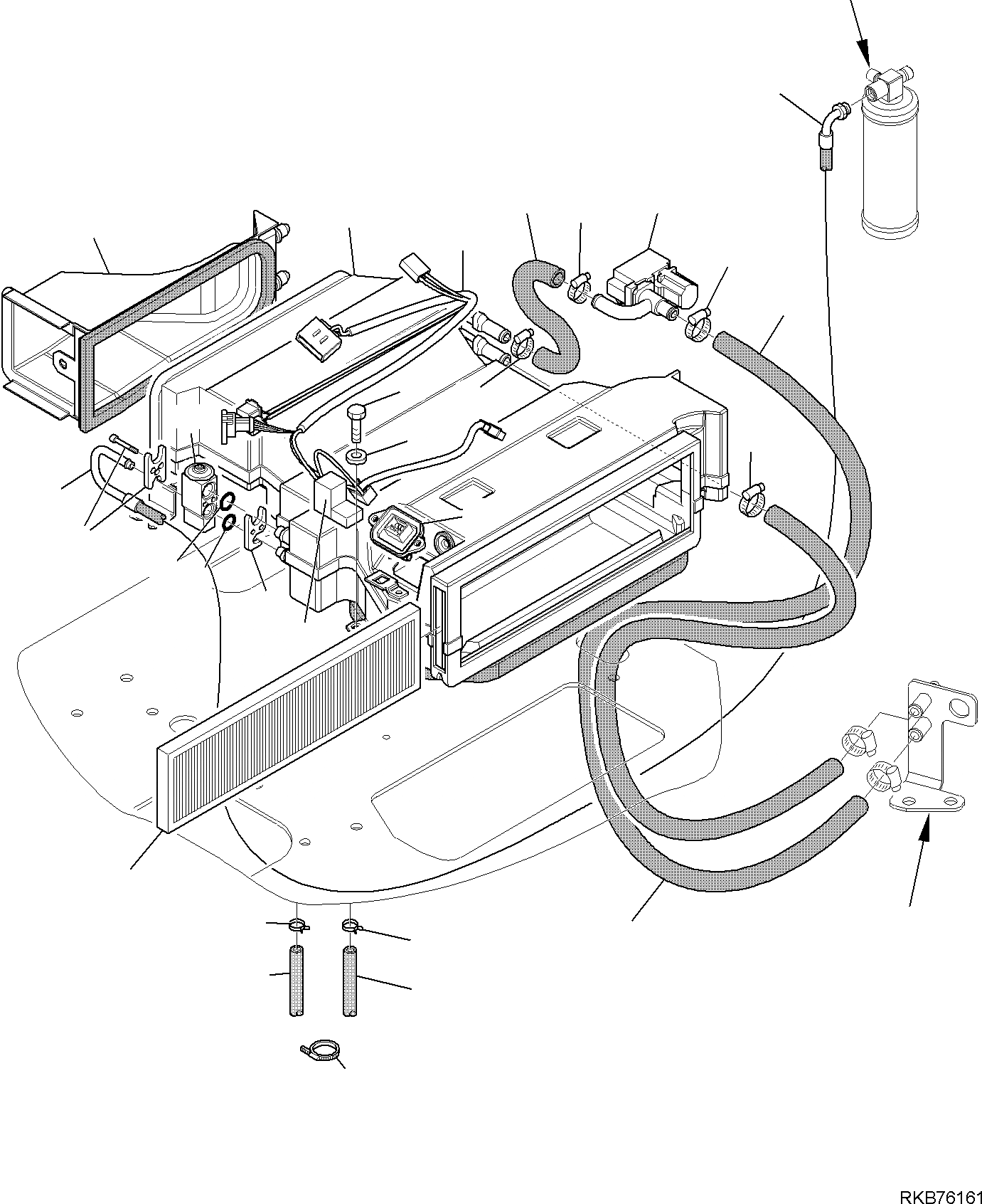 Схема запчастей Komatsu PC88MR-6 - КОНДИЦ. СИСТЕМА (/) ЧАСТИ КОРПУСА И КАБИНА