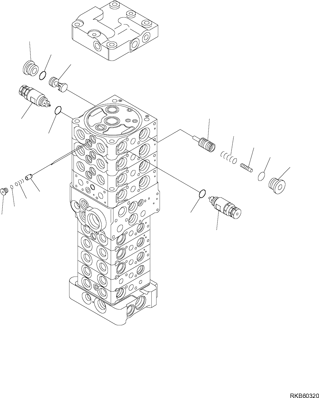 Схема запчастей Komatsu PC88MR-6 - УПРАВЛЯЮЩ. КЛАПАН (/) РАБОЧЕЕ ОБОРУДОВАНИЕ ГИДРАВЛИКА