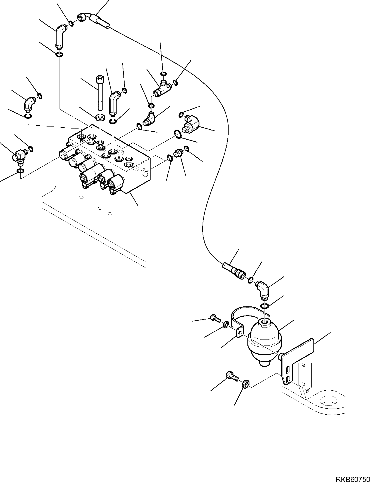 Схема запчастей Komatsu PC88MR-6 - СЕРВОУПРАВЛ. УСТР-ВО ПОДАЧИ (/) РАБОЧЕЕ ОБОРУДОВАНИЕ ГИДРАВЛИКА