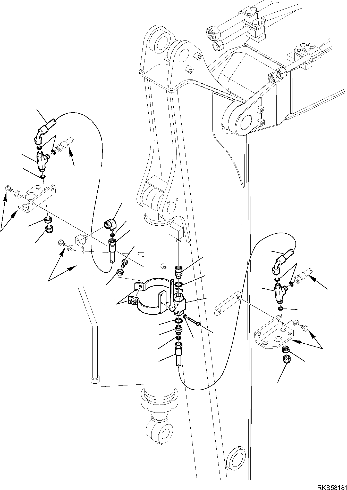 Схема запчастей Komatsu PC88MR-6 - ГИДРОЛИНИЯ (НАВЕСНОЕ ОБОРУД-Е) (ДЛЯ РУКОЯТИ L=9 MM) (/) РАБОЧЕЕ ОБОРУДОВАНИЕ ГИДРАВЛИКА