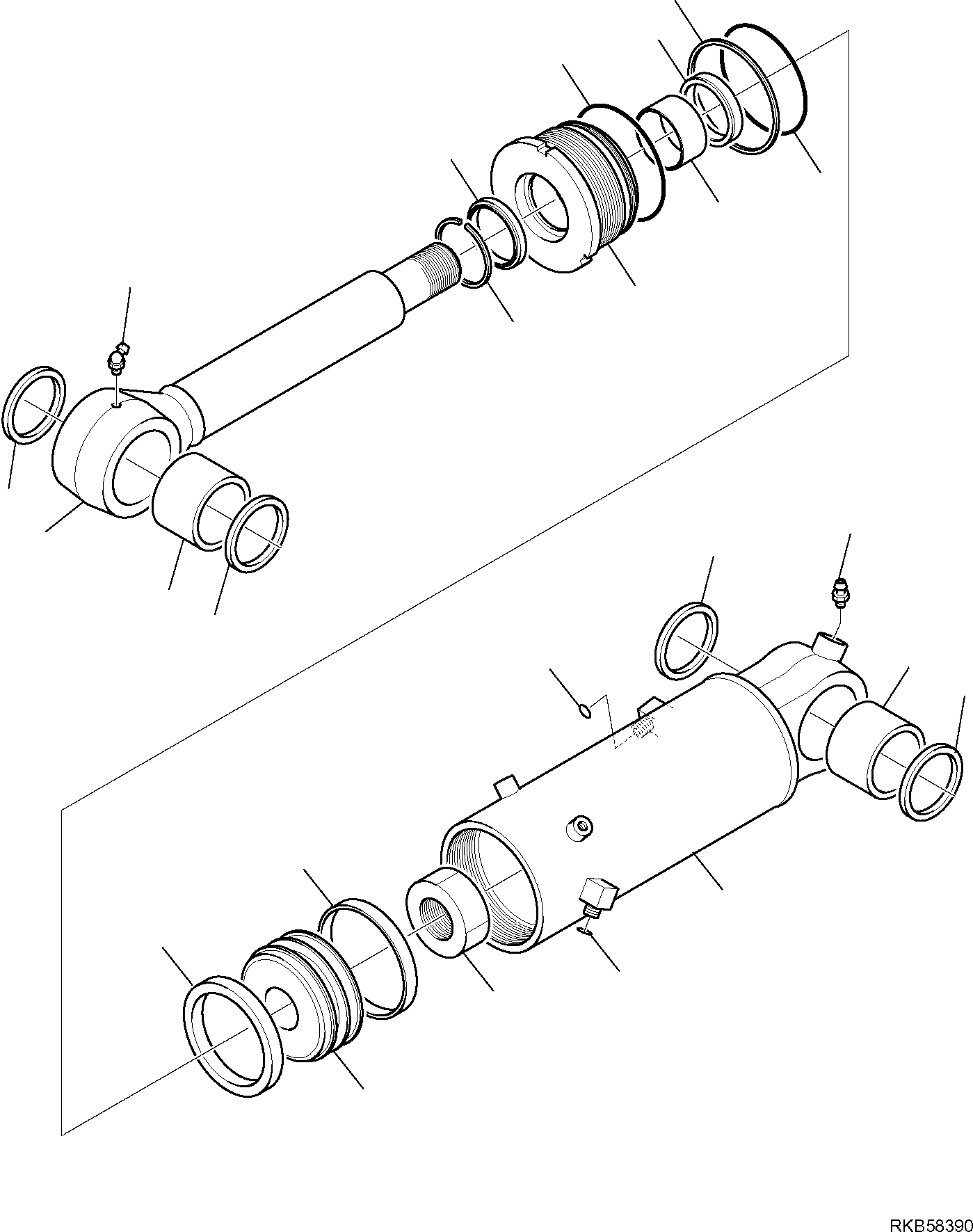 Схема запчастей Komatsu PC88MR-6 - ЦИЛИНДР ОТВАЛА РАБОЧЕЕ ОБОРУДОВАНИЕ
