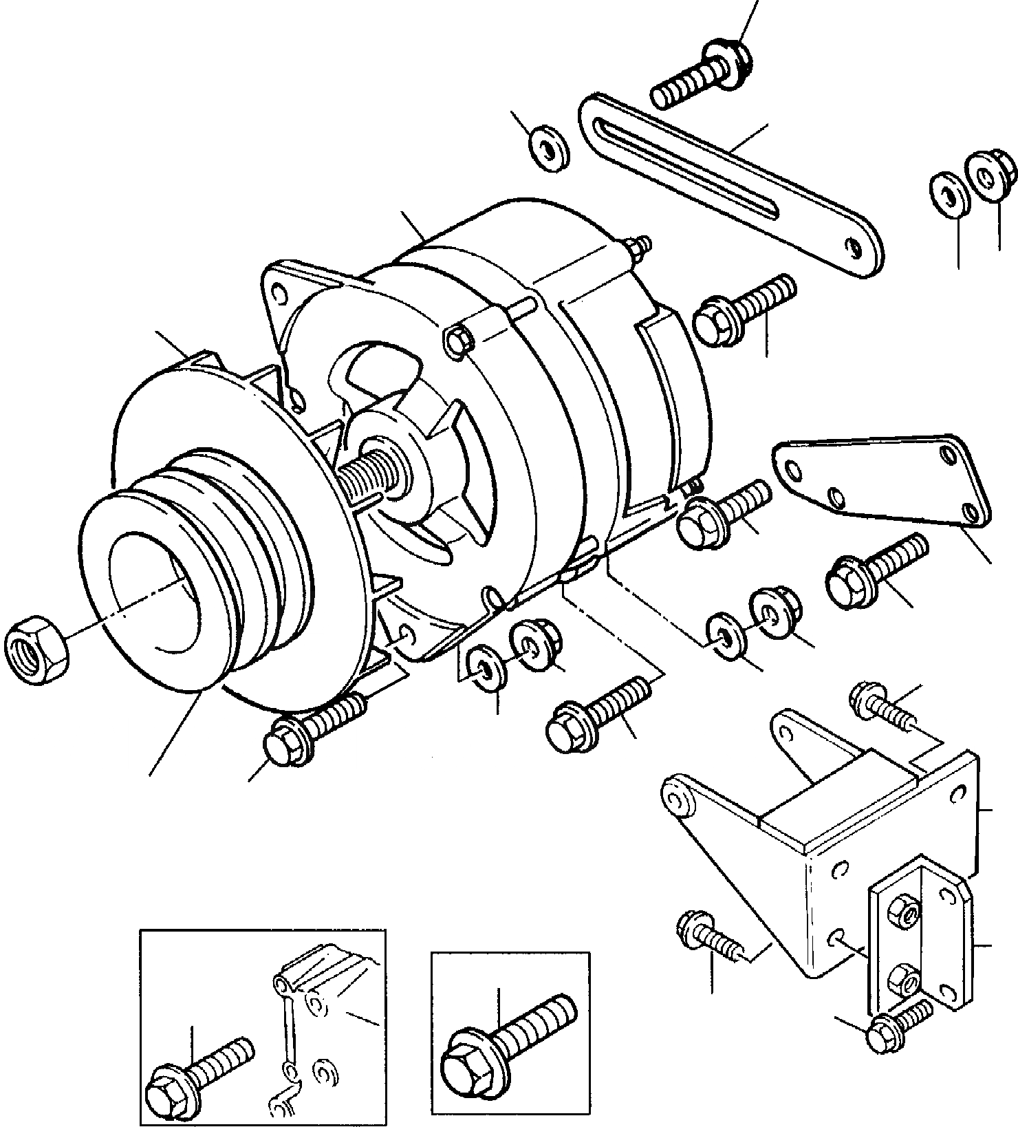 Схема запчастей Komatsu PC95-1 - ГЕНЕРАТОР И ГЕНЕРАТОР ДВИГАТЕЛЬ