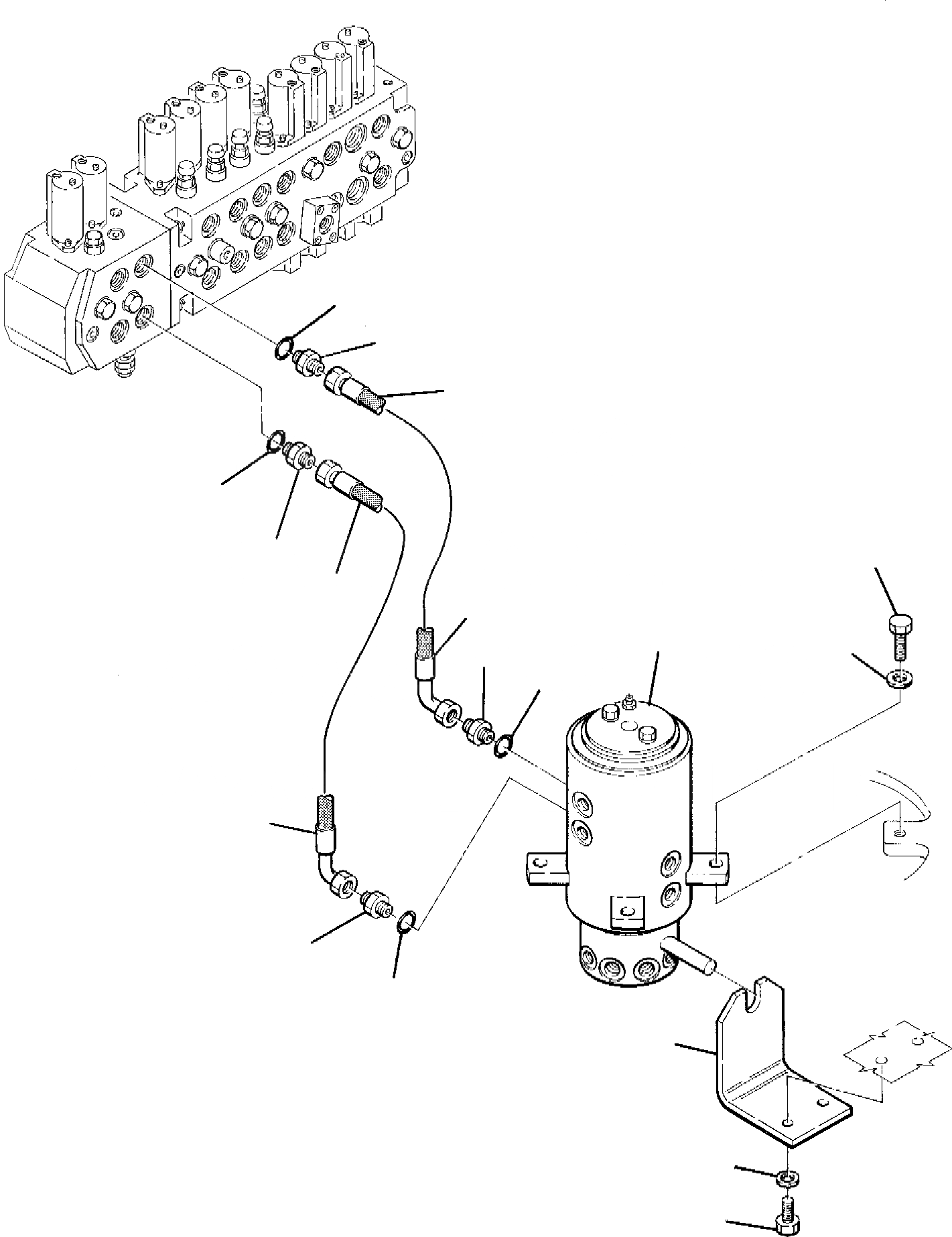 Схема запчастей Komatsu PC95-1 - ГИДРОЛИНИЯ (ОТВАЛ ЛИНИЯ) (ВЕРХН.) УПРАВЛ-Е РАБОЧИМ ОБОРУДОВАНИЕМ