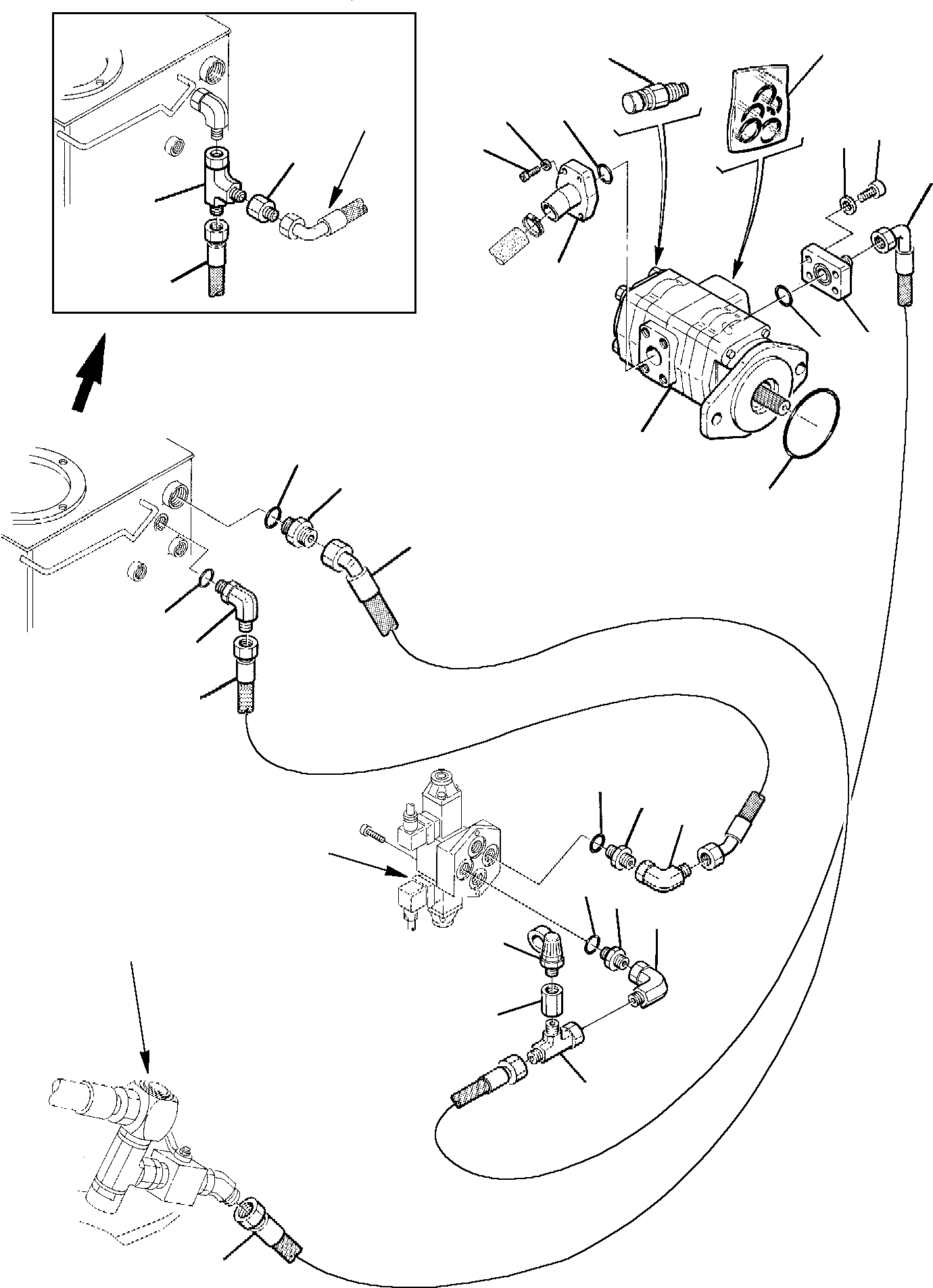 Схема запчастей Komatsu PC95-1 - ГИДРОЛИНИЯ (ДЛЯ ДОПОЛН. ОБОРУД-Е) (/) РАБОЧЕЕ ОБОРУДОВАНИЕ