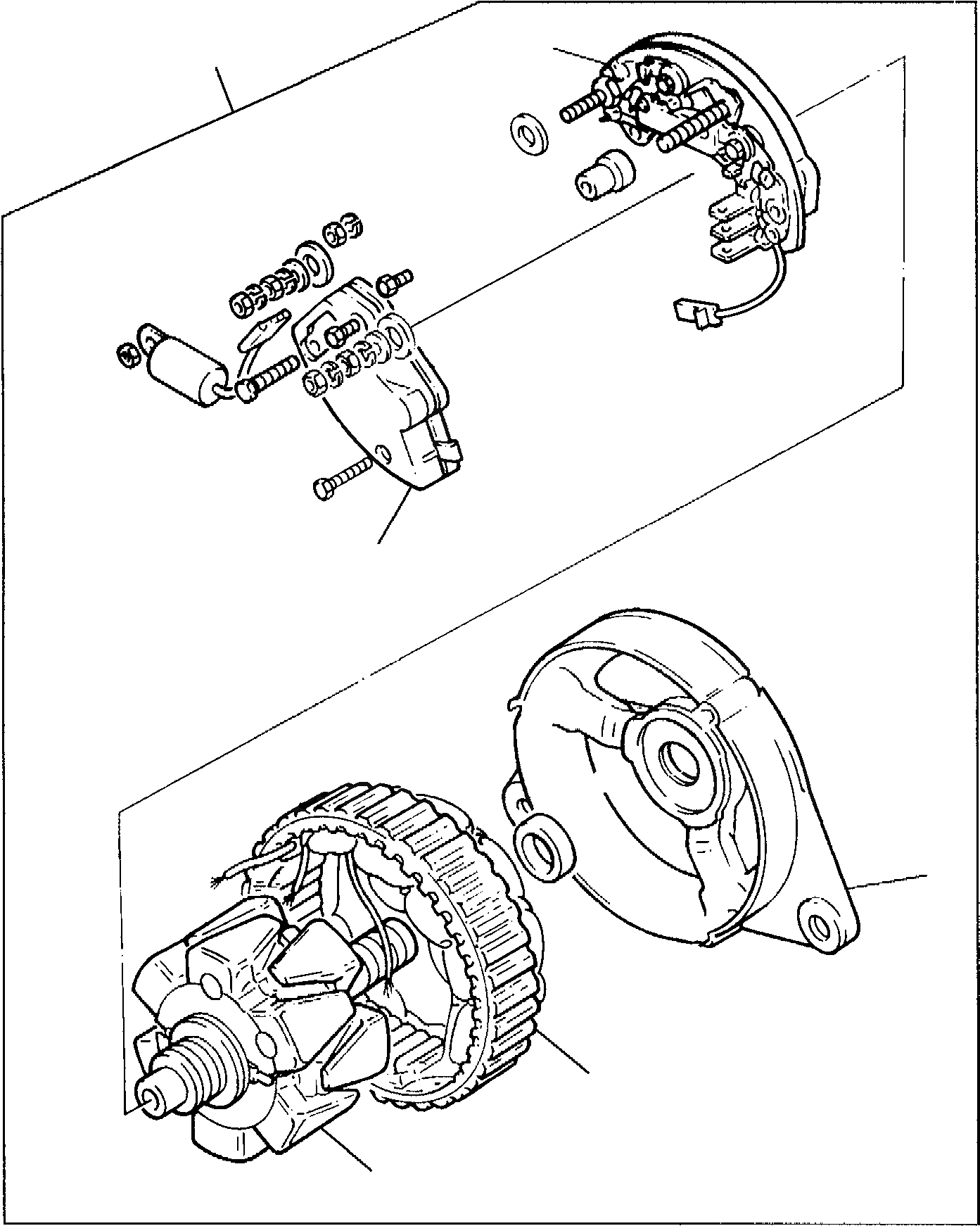 Схема запчастей Komatsu PC95-1 USA - ГЕНЕРАТОР И ГЕНЕРАТОР ДВИГАТЕЛЬ