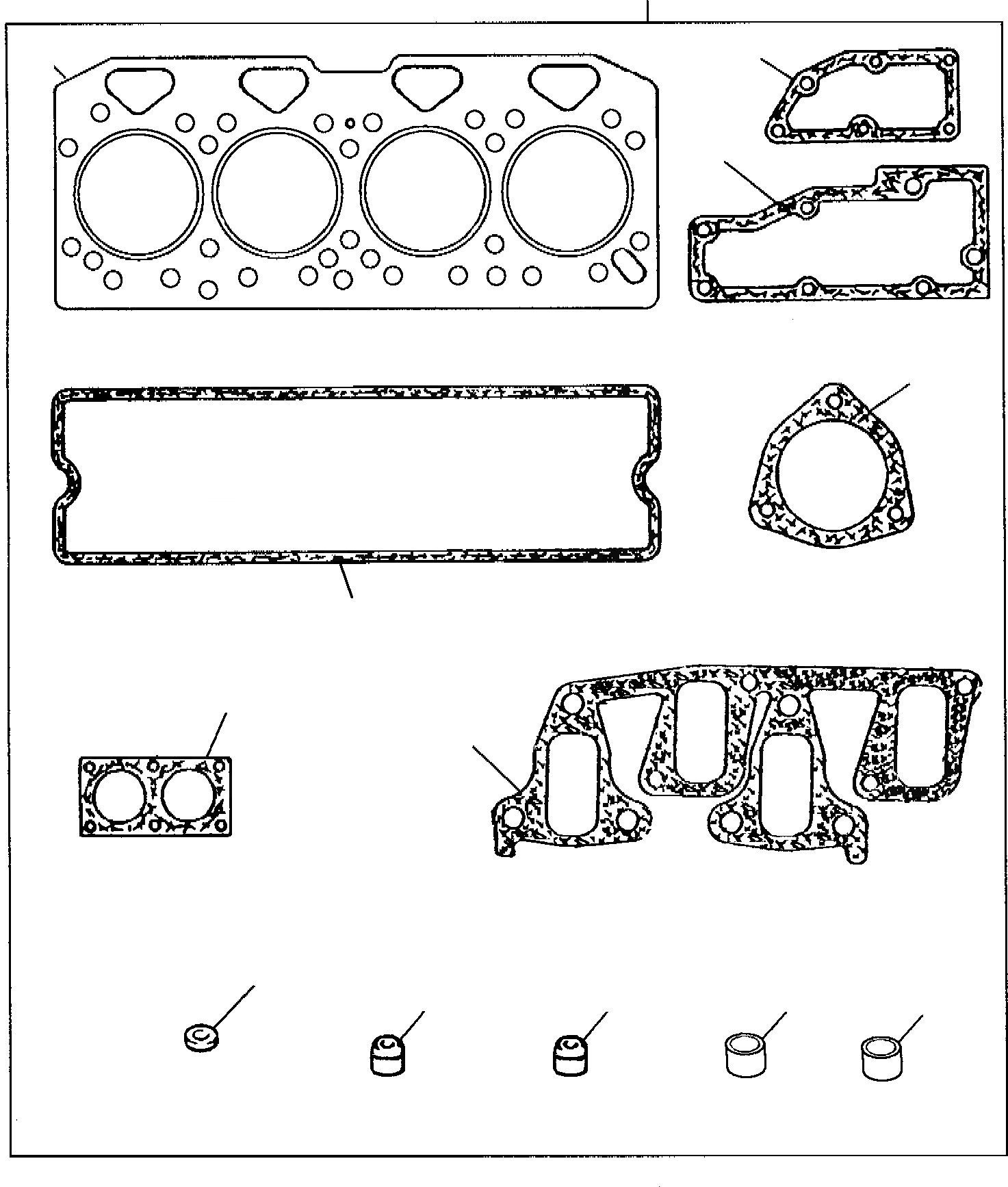 Схема запчастей Komatsu PC95-1 USA - СОЕД-ЕS И ПРОКЛАДКАS - ВЕРХН. РЕМ. КОМПЛЕКТЫ ДВИГАТЕЛЬ