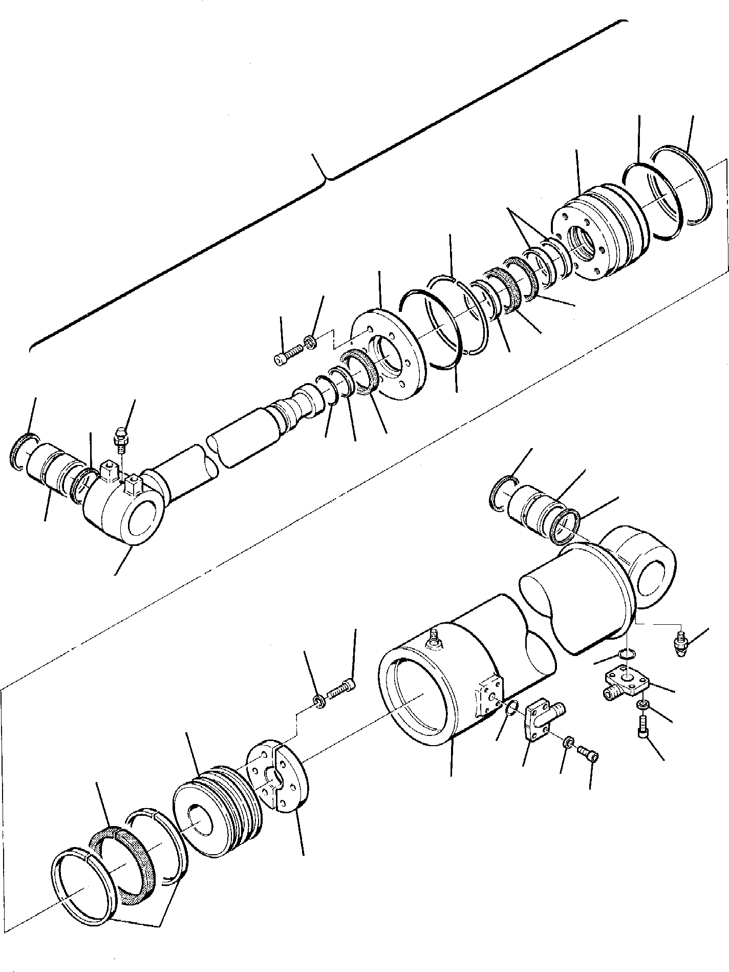 Схема запчастей Komatsu PC95-1 USA - ЦИЛИНДР ОТВАЛА РАБОЧЕЕ ОБОРУДОВАНИЕ