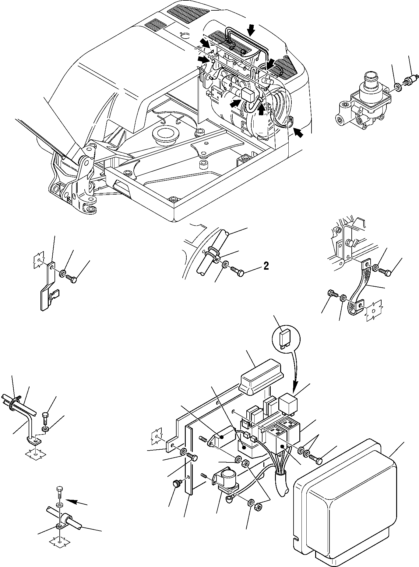 Схема запчастей Komatsu PC95R-2 USA - ЭЛЕКТРИКА (ЛИНИЯ ДВИГАТЕЛЯ) КОМПОНЕНТЫ ДВИГАТЕЛЯ И ЭЛЕКТРИКА