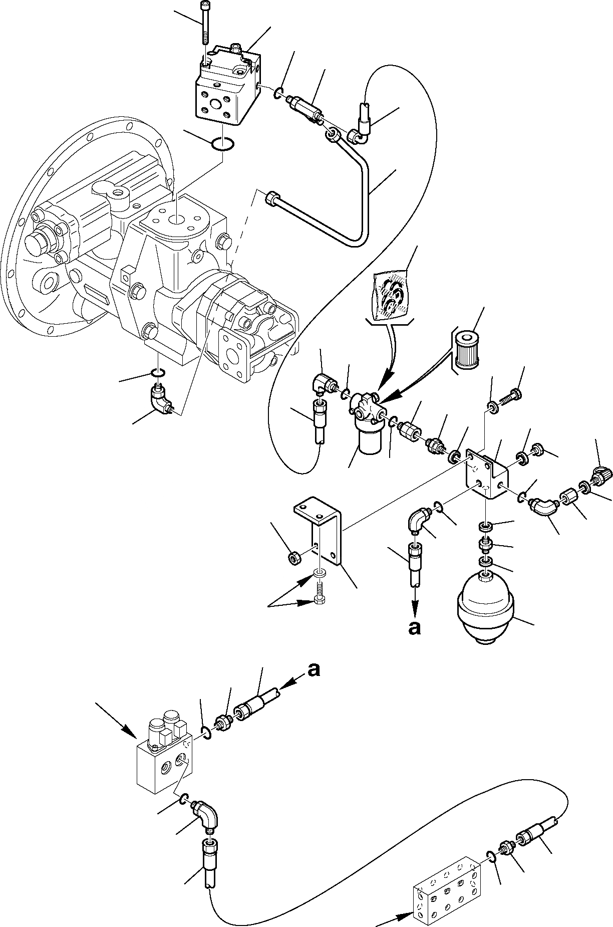 Схема запчастей Komatsu PC95R-2 USA - ГИДРОЛИНИЯ (КЛАПАН PPCЛИНИЯ ПОДАЧИ) УПРАВЛ-Е РАБОЧИМ ОБОРУДОВАНИЕМ