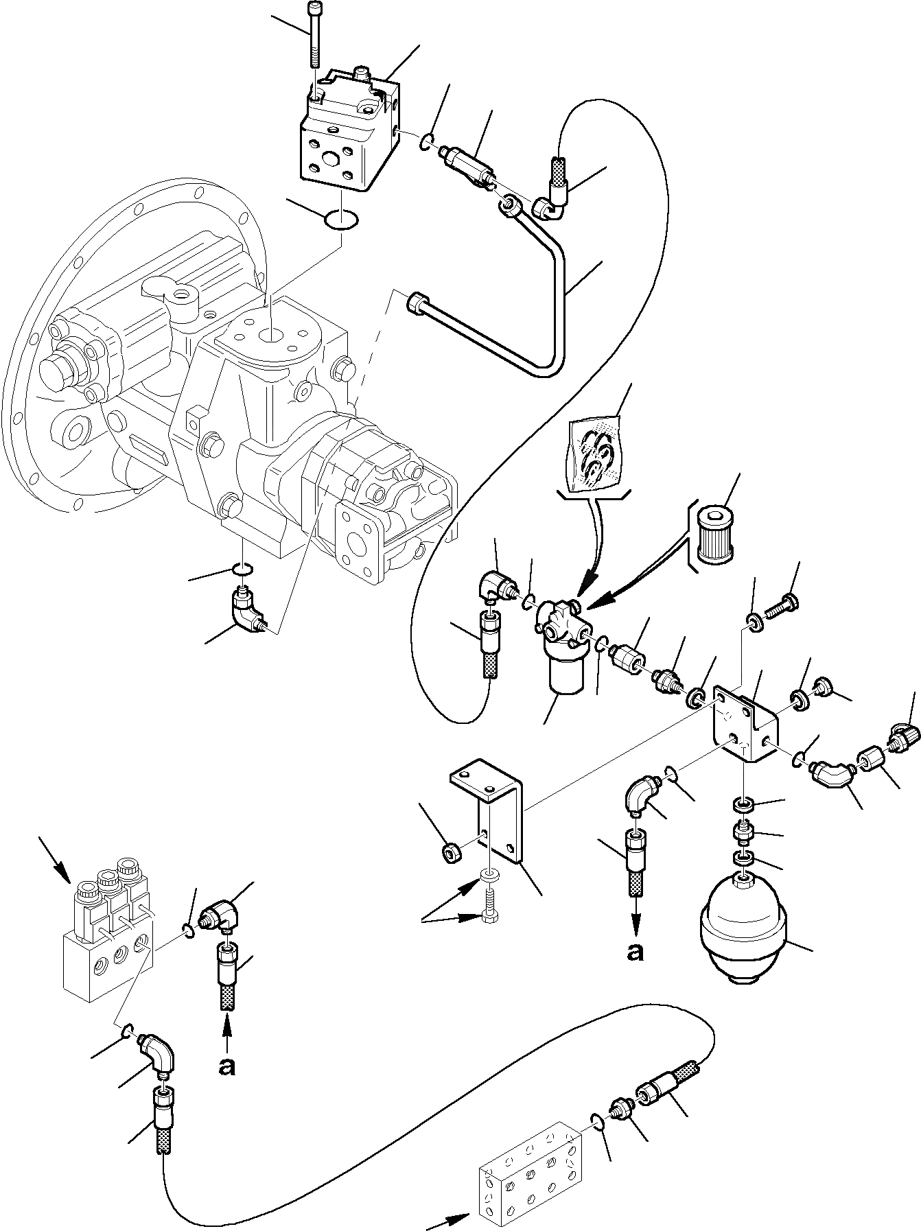 Схема запчастей Komatsu PC95R-2 - ГИДРОЛИНИЯ (КЛАПАН PPCЛИНИЯ ПОДАЧИ) УПРАВЛ-Е РАБОЧИМ ОБОРУДОВАНИЕМ
