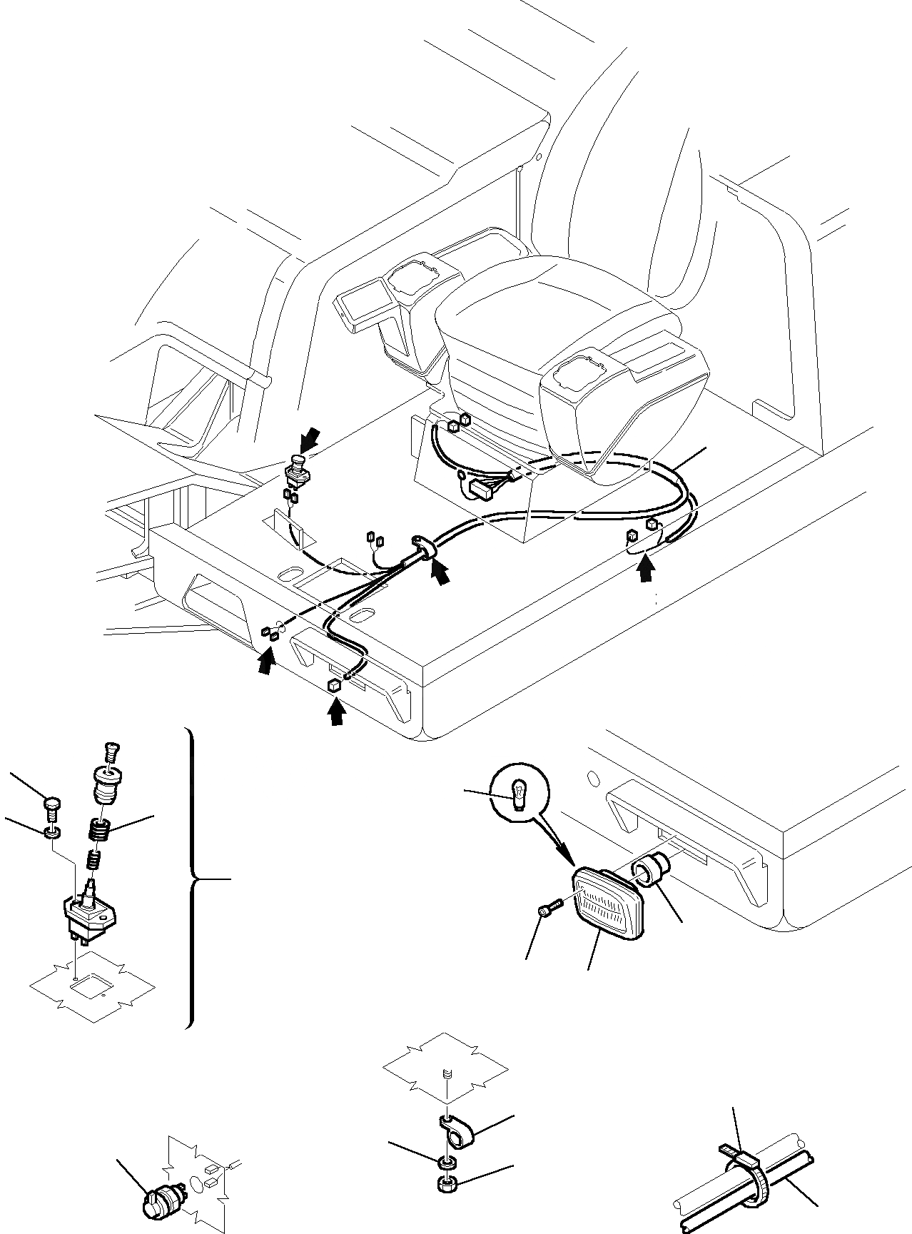 Схема запчастей Komatsu PC95R-2 - ЭЛЕКТРИКА (LIGHT И SERVICE ЛИНИЯ) (/) КОМПОНЕНТЫ ДВИГАТЕЛЯ И ЭЛЕКТРИКА