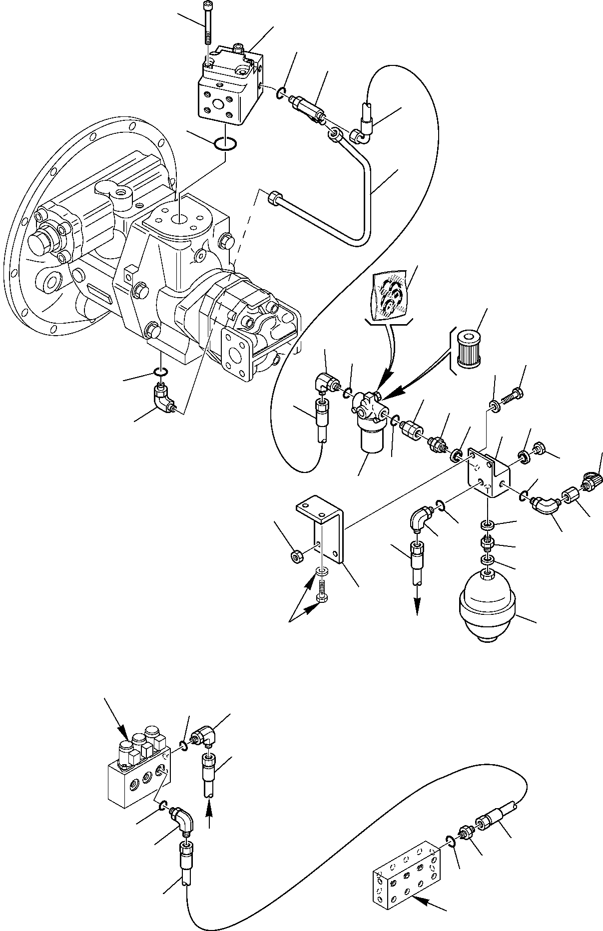 Схема запчастей Komatsu PC95R-2 - ГИДРОЛИНИЯ (КЛАПАН PPCЛИНИЯ ПОДАЧИ) УПРАВЛ-Е РАБОЧИМ ОБОРУДОВАНИЕМ