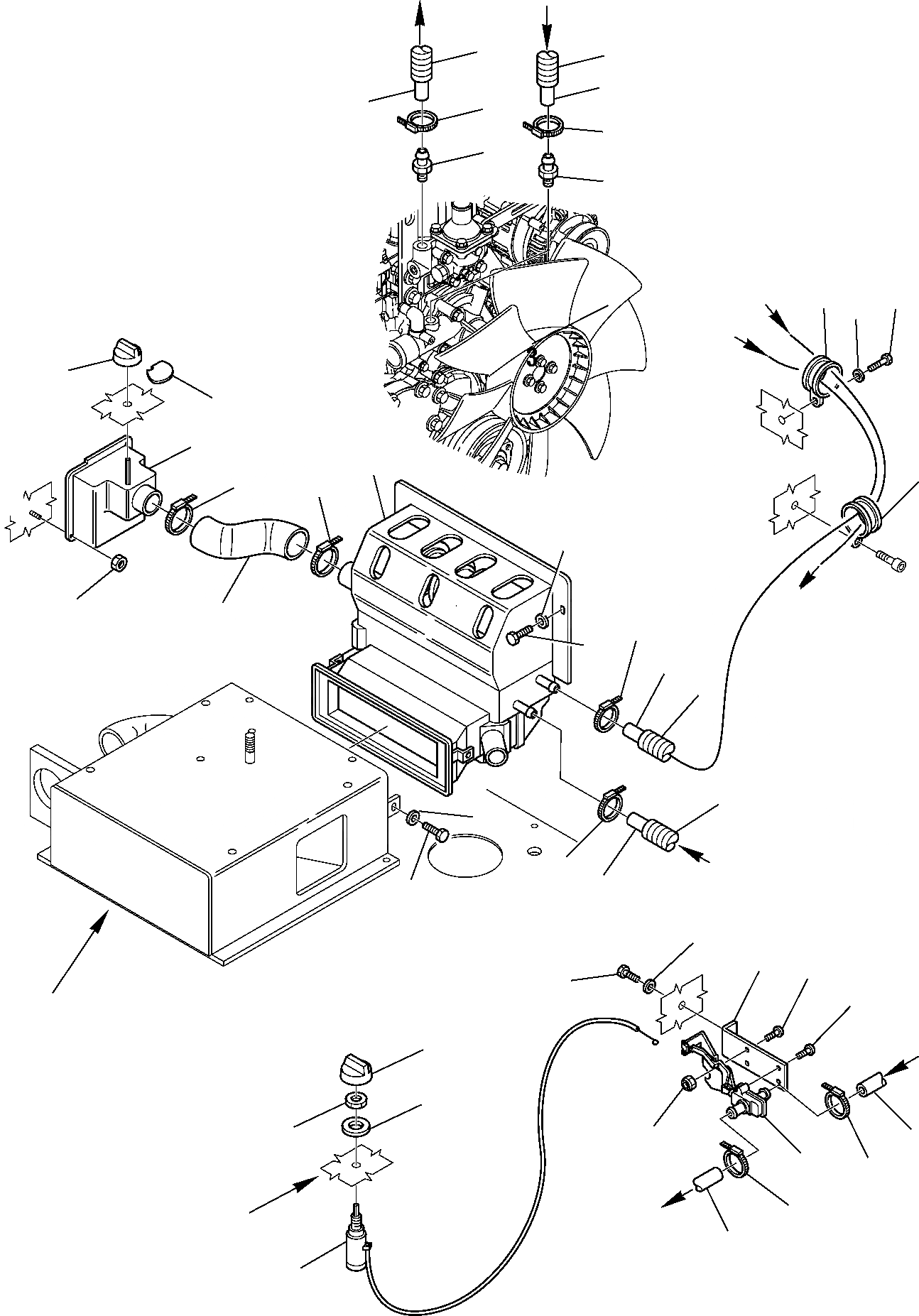 Схема запчастей Komatsu PC95R-2 - СИСТЕМА ПОДОГРЕВА (/) ЧАСТИ КОРПУСА И КАБИНА