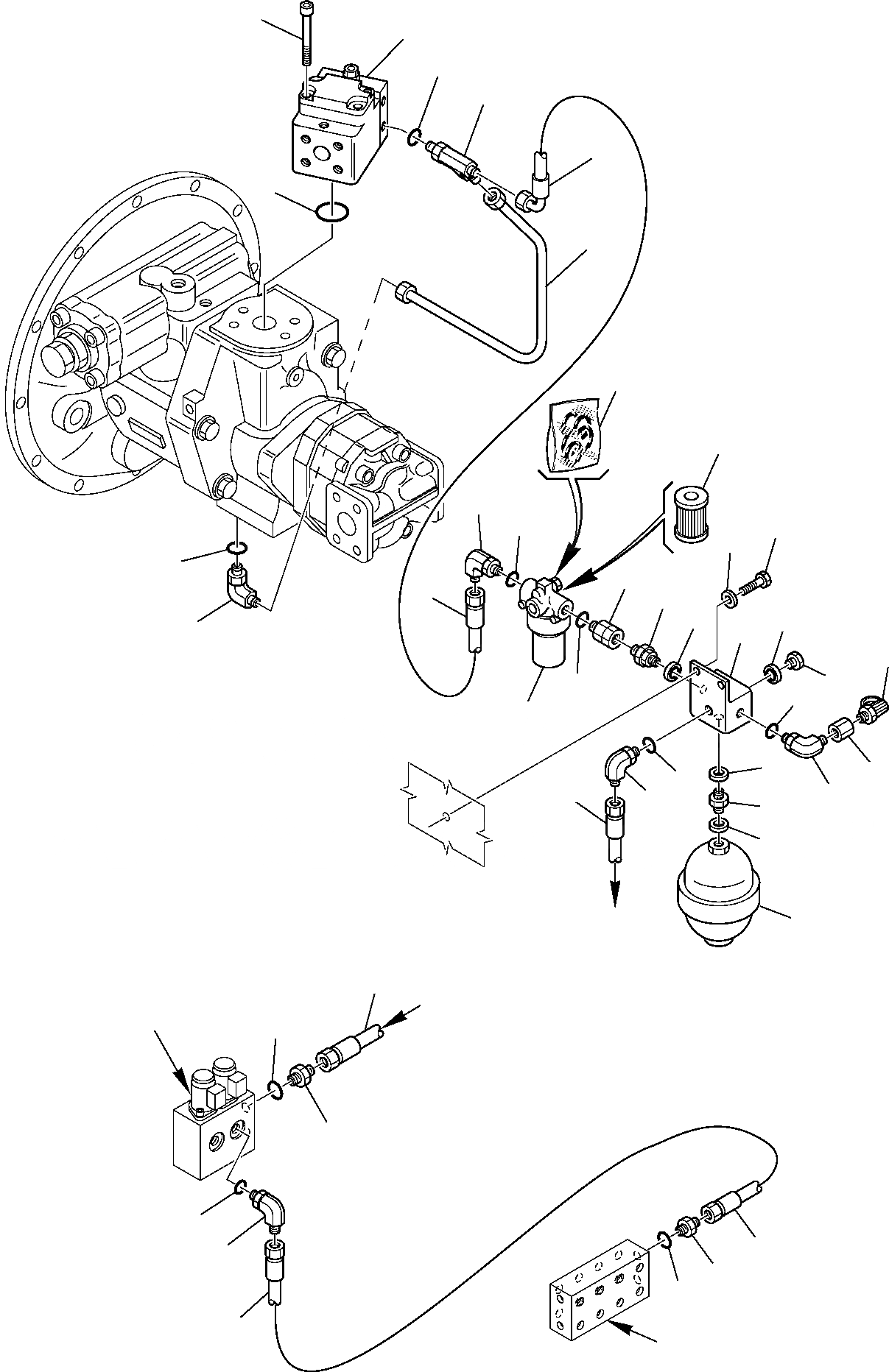 Схема запчастей Komatsu PC95R-2 - ГИДРОЛИНИЯ (КЛАПАН PPCЛИНИЯ ПОДАЧИ) УПРАВЛ-Е РАБОЧИМ ОБОРУДОВАНИЕМ