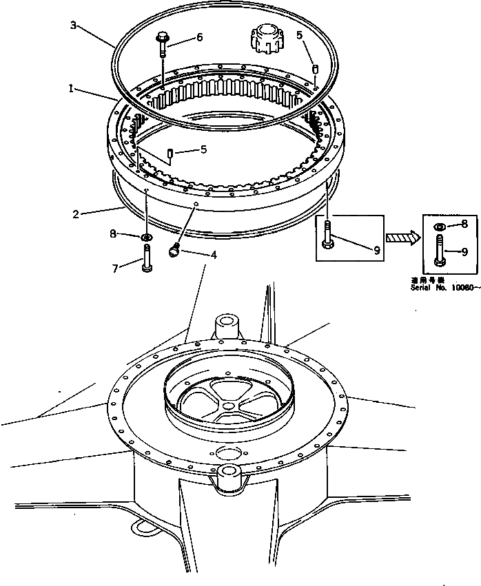 Схема запчастей Komatsu PF3-1 - ПОВОРОТН. КРУГ ПОВОРОТН. И СИСТЕМА УПРАВЛЕНИЯ