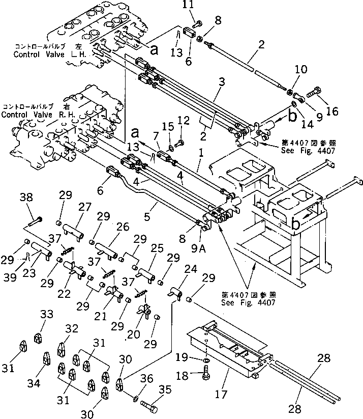 Схема запчастей Komatsu PF3-1 - КЛАПАН МЕХ-М УПРАВЛ-Я (/)(№.-) ПОВОРОТН. И СИСТЕМА УПРАВЛЕНИЯ