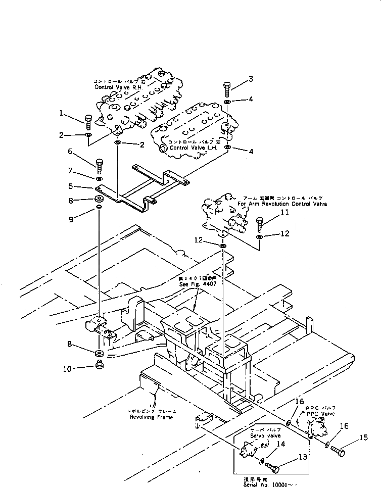 Схема запчастей Komatsu PF3-1 - КЛАПАН ГРУППА ARRANGEMENT УПРАВЛ-Е РАБОЧИМ ОБОРУДОВАНИЕМ