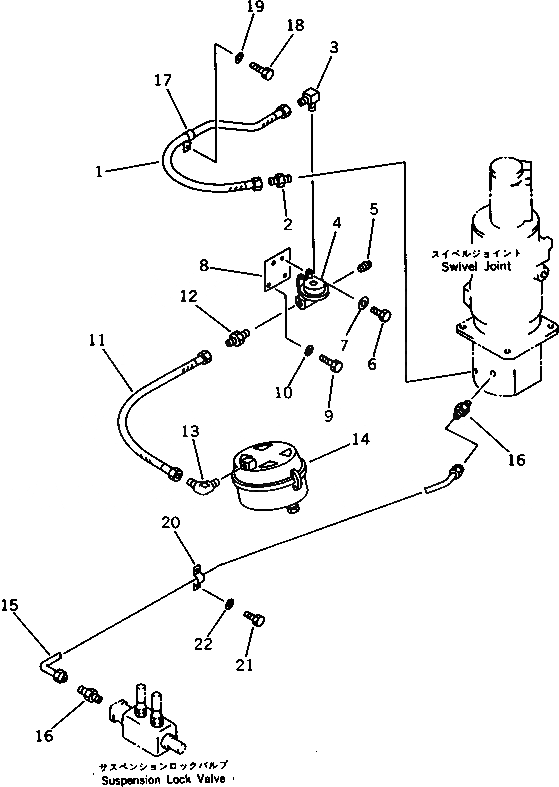 Схема запчастей Komatsu PF3W-1 - НИЖН. ВОЗДУХОВОД (ПОДВЕСКА БЛОКИР. И СТОЯНОЧНЫЙ ТОРМОЗ) ШАССИ¤ ТРАНСМИССИЯ¤ МОСТ¤ КОЛЕСА И ВОЗД. СИСТЕМА