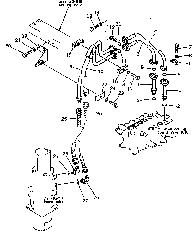 Схема запчастей Komatsu PF3W-1 - ОПОРА ГИДРОЛИНИЯ (ВЕРХН.) ШАССИ¤ ТРАНСМИССИЯ¤ МОСТ¤ КОЛЕСА И ВОЗД. СИСТЕМА