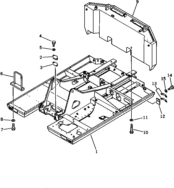 Схема запчастей Komatsu PF3W-1 - ОСНОВНАЯ РАМА СИСТЕМА УПРАВЛЕНИЯ И ОСНОВНАЯ РАМА