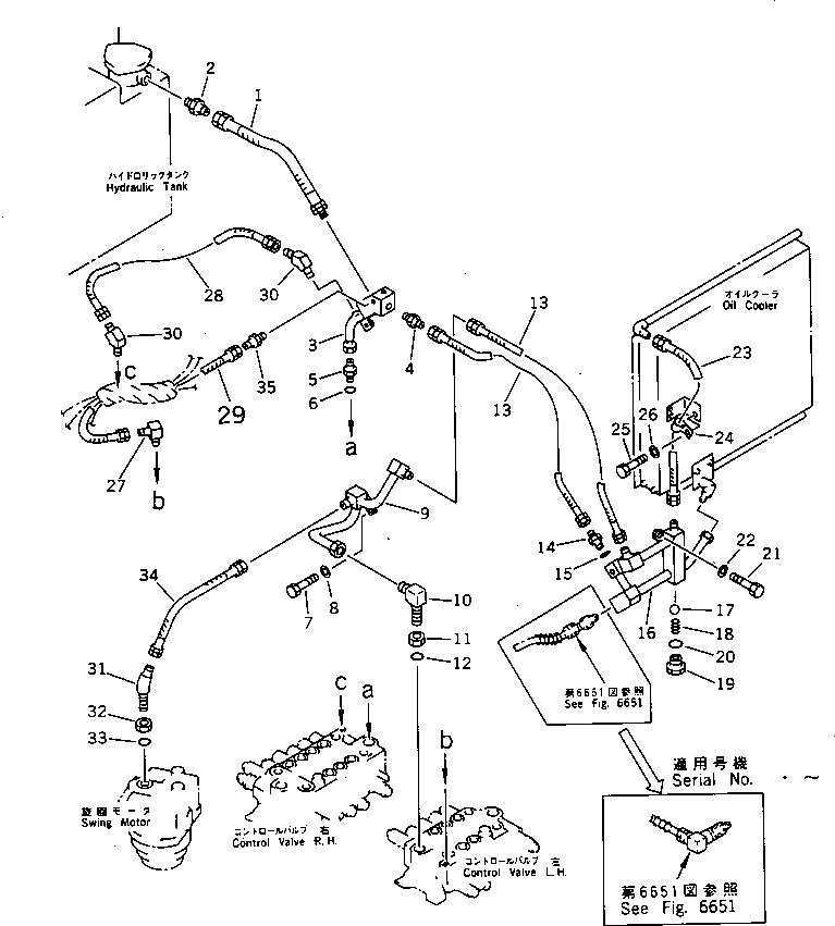 Схема запчастей Komatsu PF3W-1 - ГИДРОЛИНИЯ (ВОЗВРАТ. И МАСЛООХЛАДИТЕЛЬ ЛИНИЯ) УПРАВЛ-Е РАБОЧИМ ОБОРУДОВАНИЕМ