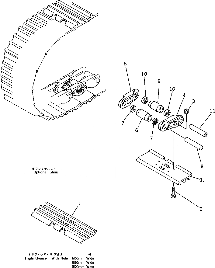Схема запчастей Komatsu PF5LC-1 - ГУСЕНИЦЫ(№9-) ХОДОВАЯ