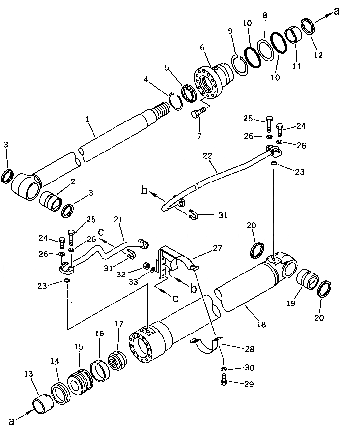 Схема запчастей Komatsu PF5LC-1 - 1-Я СТРЕЛА ЦИЛИНДР УПРАВЛ-Е РАБОЧИМ ОБОРУДОВАНИЕМ