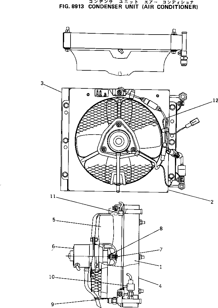 Схема запчастей Komatsu PF5LC-1 - КОНДЕНСАТОР БЛОК (КОНДИЦ. ВОЗДУХА) ОПЦИОННЫЕ КОМПОНЕНТЫ