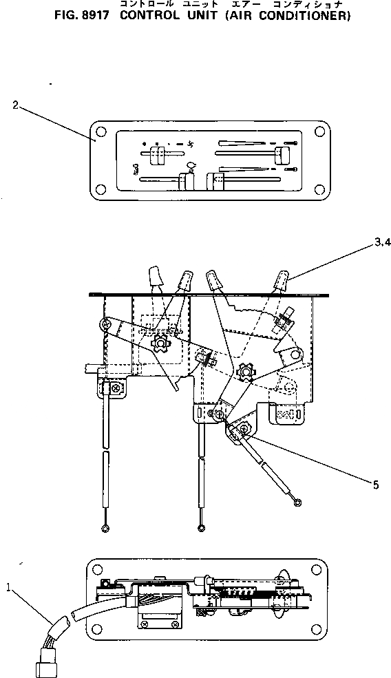 Схема запчастей Komatsu PF5LC-1 - УПРАВЛ-Е БЛОК (КОНДИЦ. ВОЗДУХА) ОПЦИОННЫЕ КОМПОНЕНТЫ