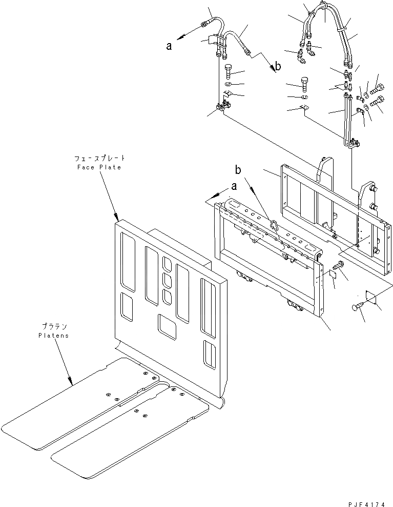 Схема запчастей Komatsu PPS156-1 - PUSH PULL (РАМА И ТРУБЫ) PUSH PULL