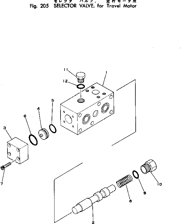 Схема запчастей Komatsu PW100-1 - КЛАПАН СЕЛЕКТОРА¤ ДЛЯ МОТОР ХОДА ХОД И ТРАНСМИССИЯ