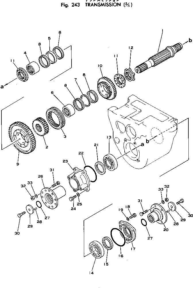 Схема запчастей Komatsu PW100-1 - ТРАНСМИССИЯ (/) ХОД И ТРАНСМИССИЯ