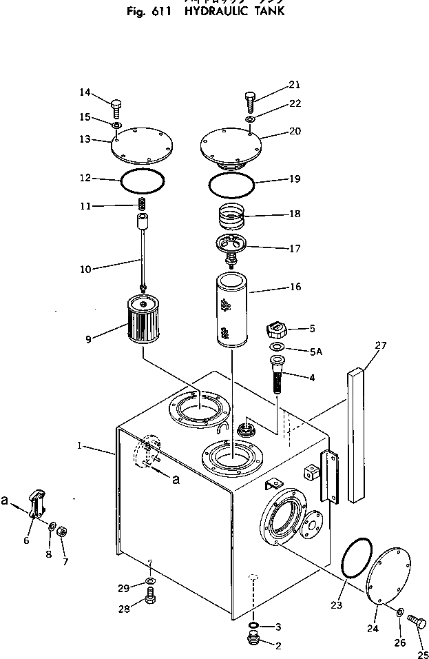 Схема запчастей Komatsu PW100-1 - ГИДР. БАК. УПРАВЛ-Е РАБОЧИМ ОБОРУДОВАНИЕМ