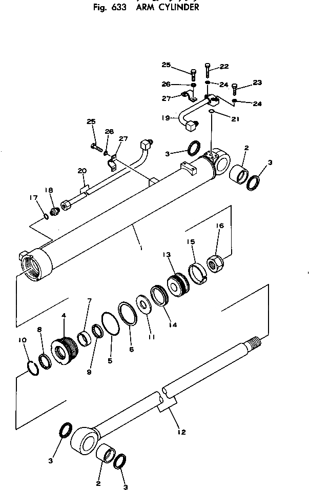Схема запчастей Komatsu PW100-1 - ЦИЛИНДР РУКОЯТИ УПРАВЛ-Е РАБОЧИМ ОБОРУДОВАНИЕМ