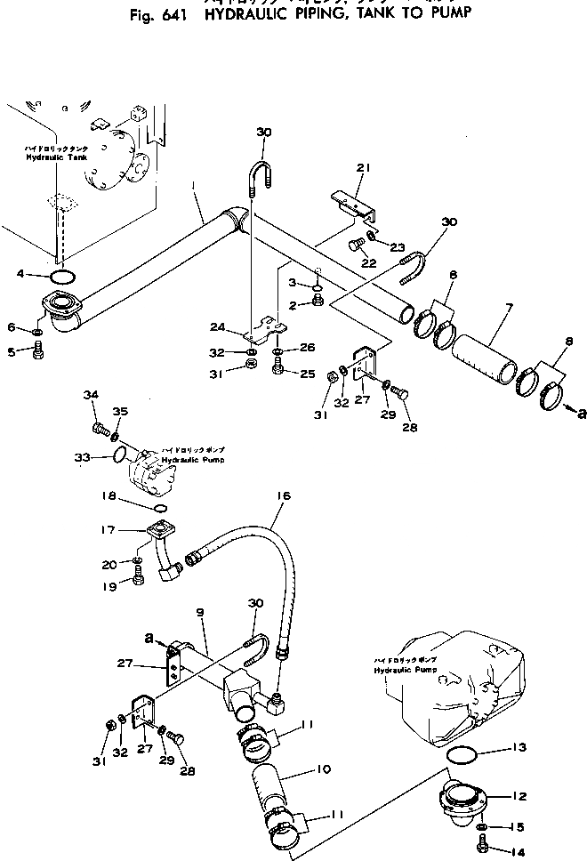 Схема запчастей Komatsu PW100-1 - ГИДРОЛИНИЯ¤ ИЗ БАКА В НАСОС УПРАВЛ-Е РАБОЧИМ ОБОРУДОВАНИЕМ