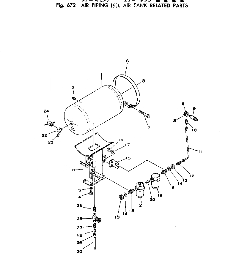 Схема запчастей Komatsu PW100-1 - ВОЗДУХОВОД (/7)¤ ВОЗД. БАЛЛОН КОМПОНЕНТЫ УПРАВЛ-Е РАБОЧИМ ОБОРУДОВАНИЕМ