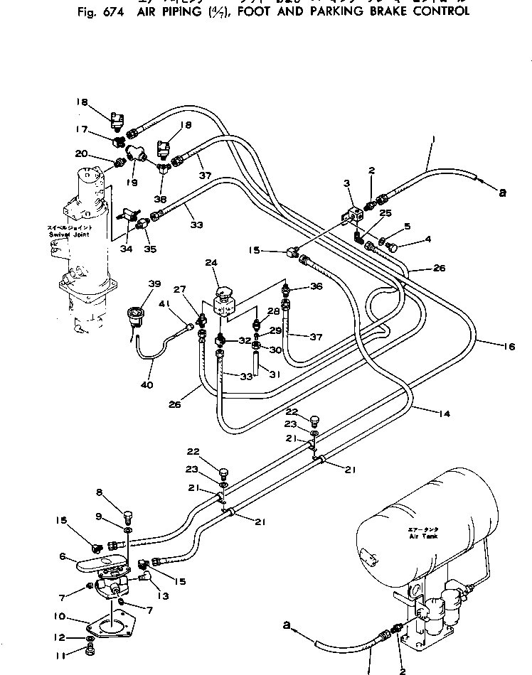 Схема запчастей Komatsu PW100-1 - ВОЗДУХОВОД (/7)¤ FOOT И СТОЯНОЧНЫЙ ТОРМОЗ УПРАВЛ-Е УПРАВЛ-Е РАБОЧИМ ОБОРУДОВАНИЕМ