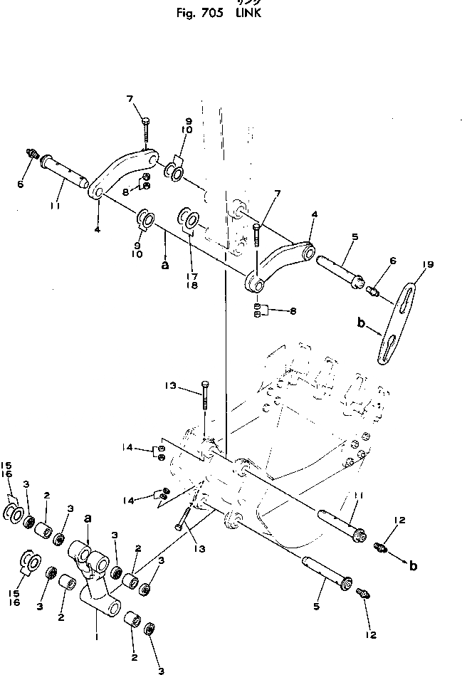 Схема запчастей Komatsu PW100-1 - СОЕДИНИТЕЛЬН. ЗВЕНО РАБОЧЕЕ ОБОРУДОВАНИЕ