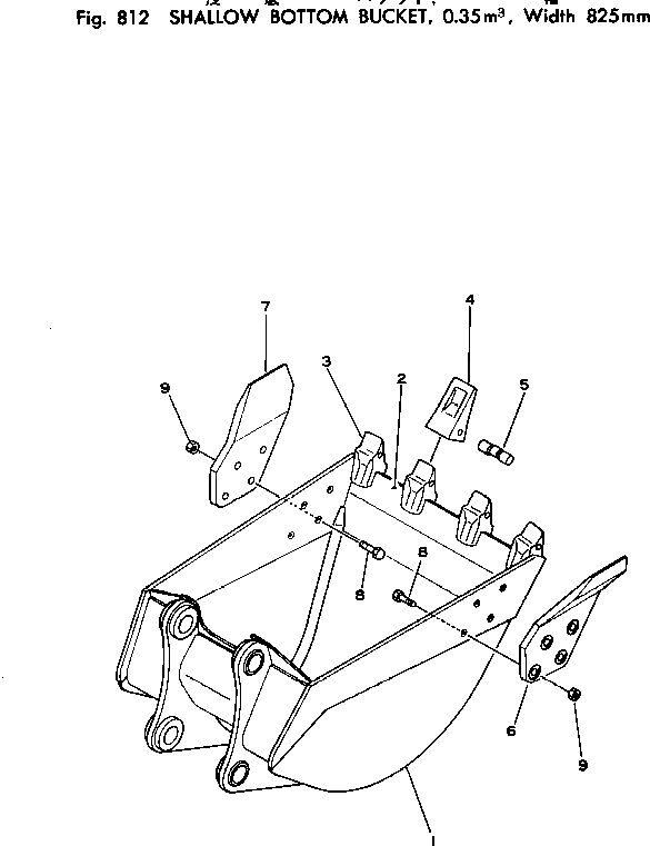 Схема запчастей Komatsu PW100-1 - SHALНИЗ. НИЖН. КОВШ¤ .M¤ ШИР. 8MM ОПЦИОННЫЕ КОМПОНЕНТЫ