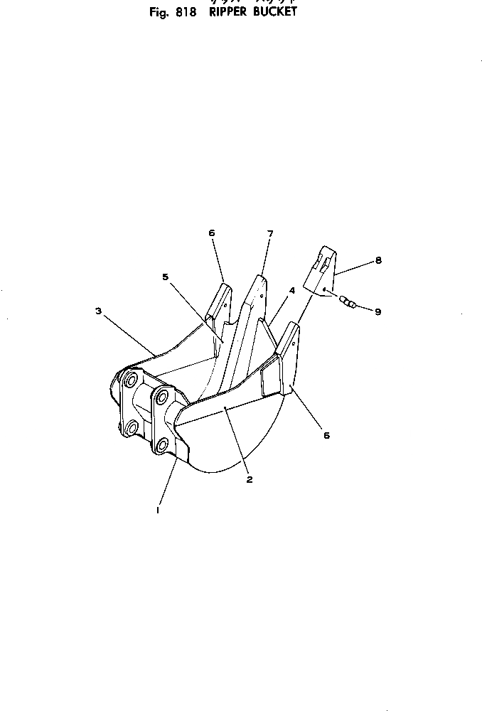 Схема запчастей Komatsu PW100-1 - КОВШ-РЫХЛИТЕЛЬ ОПЦИОННЫЕ КОМПОНЕНТЫ