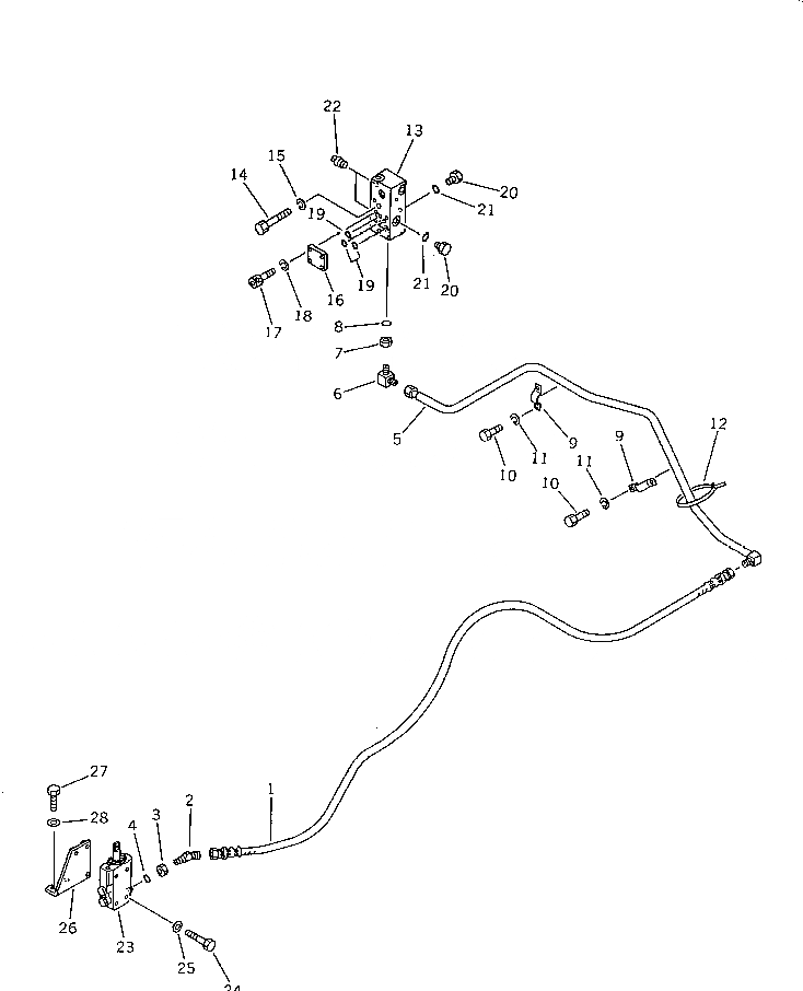 Схема запчастей Komatsu PW100-3 - ГИДРОЛИНИЯ (ДЛЯ ХОДА) (ПЕДАЛЬ TO/FROM КЛАПАН)(БЕЗ OLSS)(№89-) УПРАВЛ-Е РАБОЧИМ ОБОРУДОВАНИЕМ