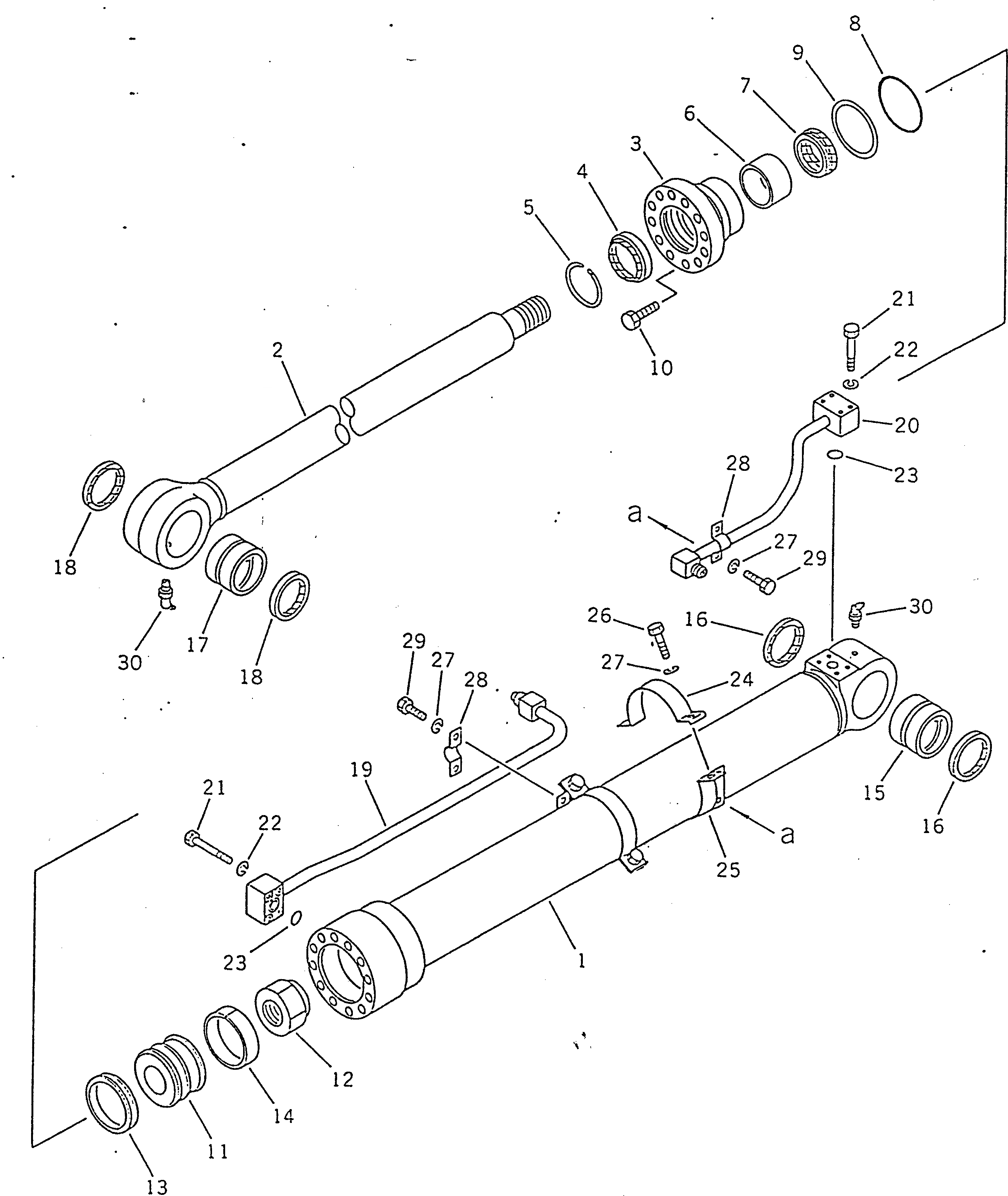 Схема запчастей Komatsu PW100-3 - ЦИЛИНДР КОВША(№-7) РАБОЧЕЕ ОБОРУДОВАНИЕ