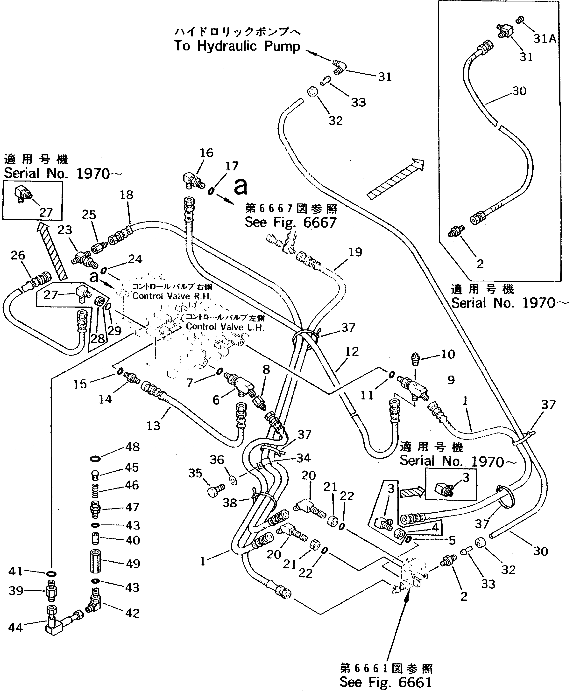 Схема запчастей Komatsu PW100-3 - ГИДРОЛИНИЯ (ДЛЯ ХОДА) (СОЛЕНОИДНЫЙ КЛАПАН TO/FROM УПРАВЛ-Е  КЛАПАН) (С OLSS)(№-) УПРАВЛ-Е РАБОЧИМ ОБОРУДОВАНИЕМ