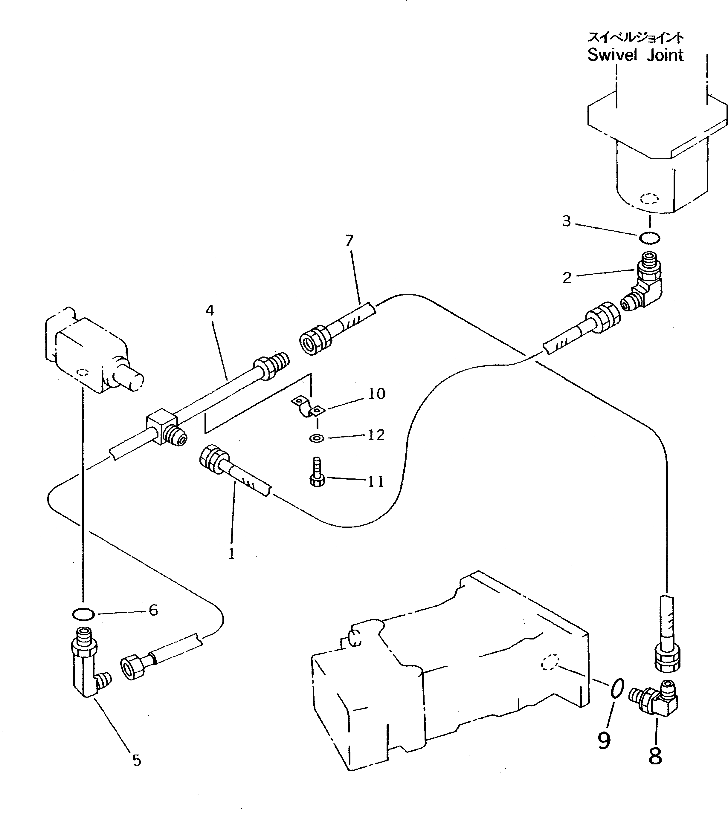 Схема запчастей Komatsu PW100N-3 - ГИДРОЛИНИЯ (ДРЕНАЖН.)(№-) ШАССИ¤ ТРАНСМИССИЯ¤ МОСТ¤ КОЛЕСА И ВОЗД. СИСТЕМА