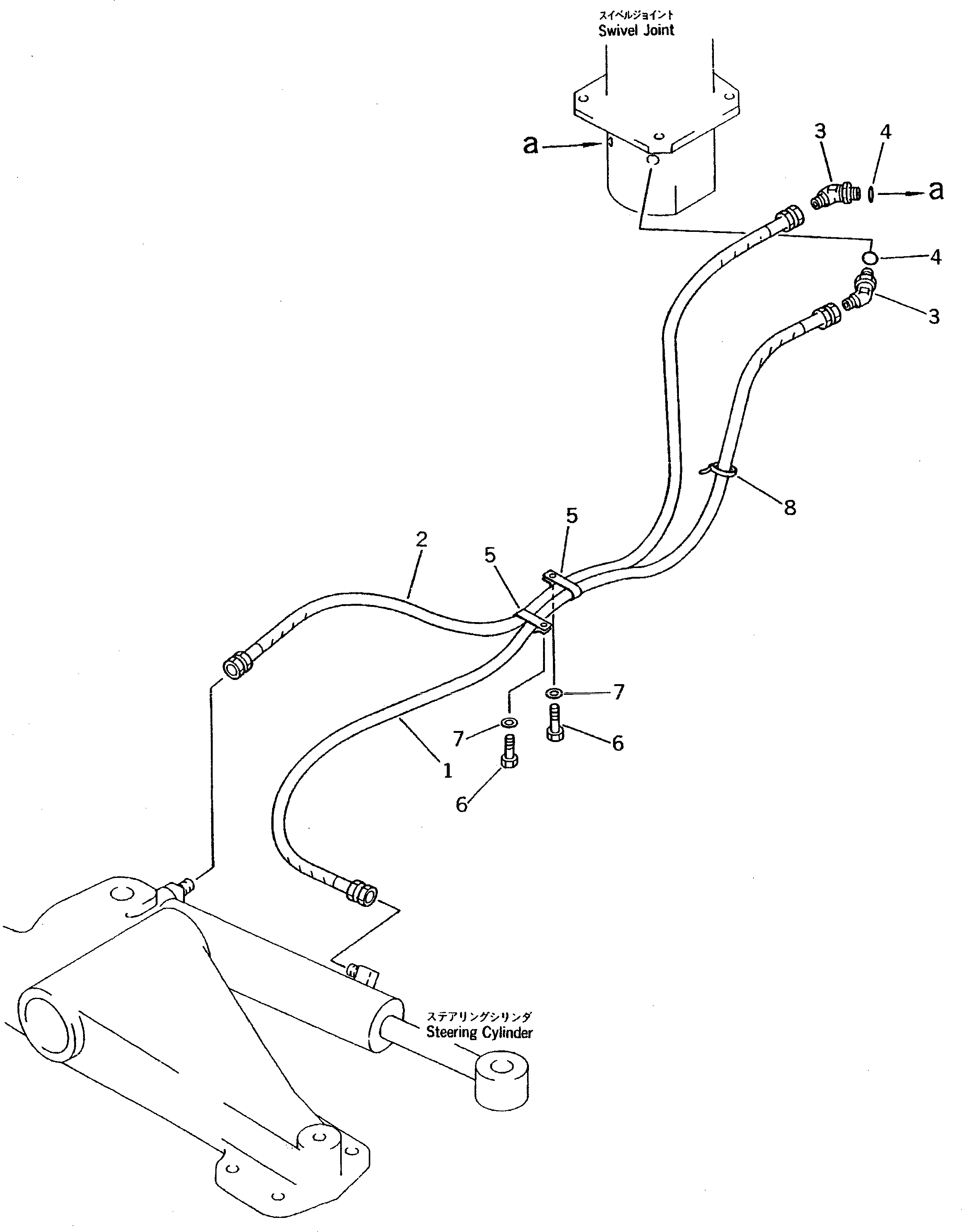 Схема запчастей Komatsu PW100N-3 - ЦИЛИНДР РУЛЕВ. УПР-Я ТРУБЫ ШАССИ¤ ТРАНСМИССИЯ¤ МОСТ¤ КОЛЕСА И ВОЗД. СИСТЕМА