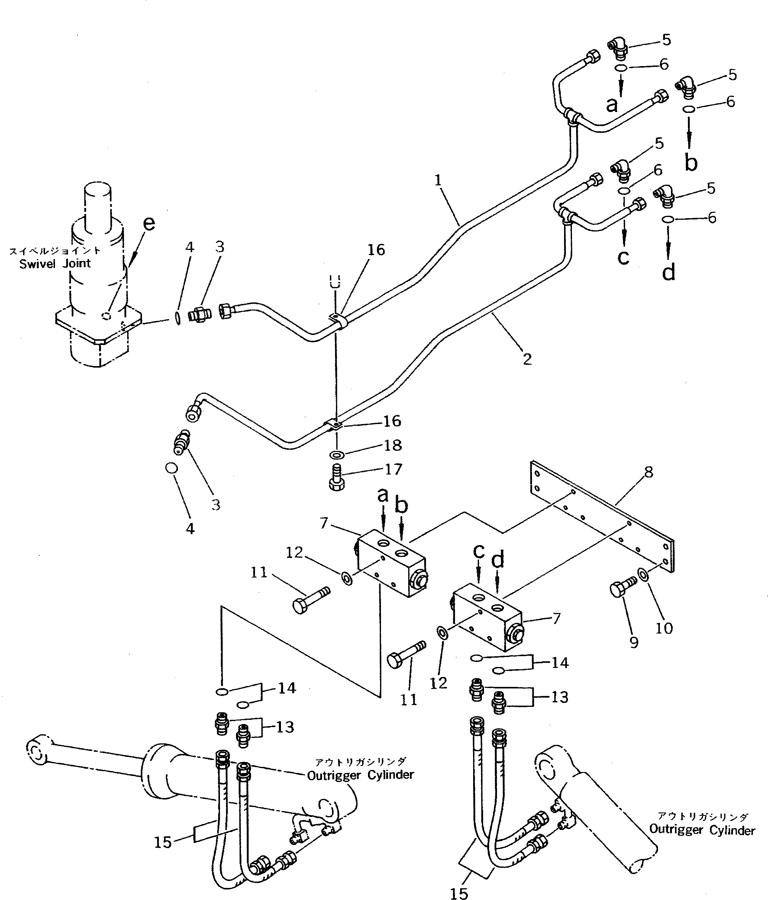 Схема запчастей Komatsu PW100N-3 - ОПОРА ГИДРОЛИНИЯ (НИЖН.) (ЛЕВ.¤ ПРАВ. ПРИВОДED MOVEMENT)(№-) ШАССИ¤ ТРАНСМИССИЯ¤ МОСТ¤ КОЛЕСА И ВОЗД. СИСТЕМА