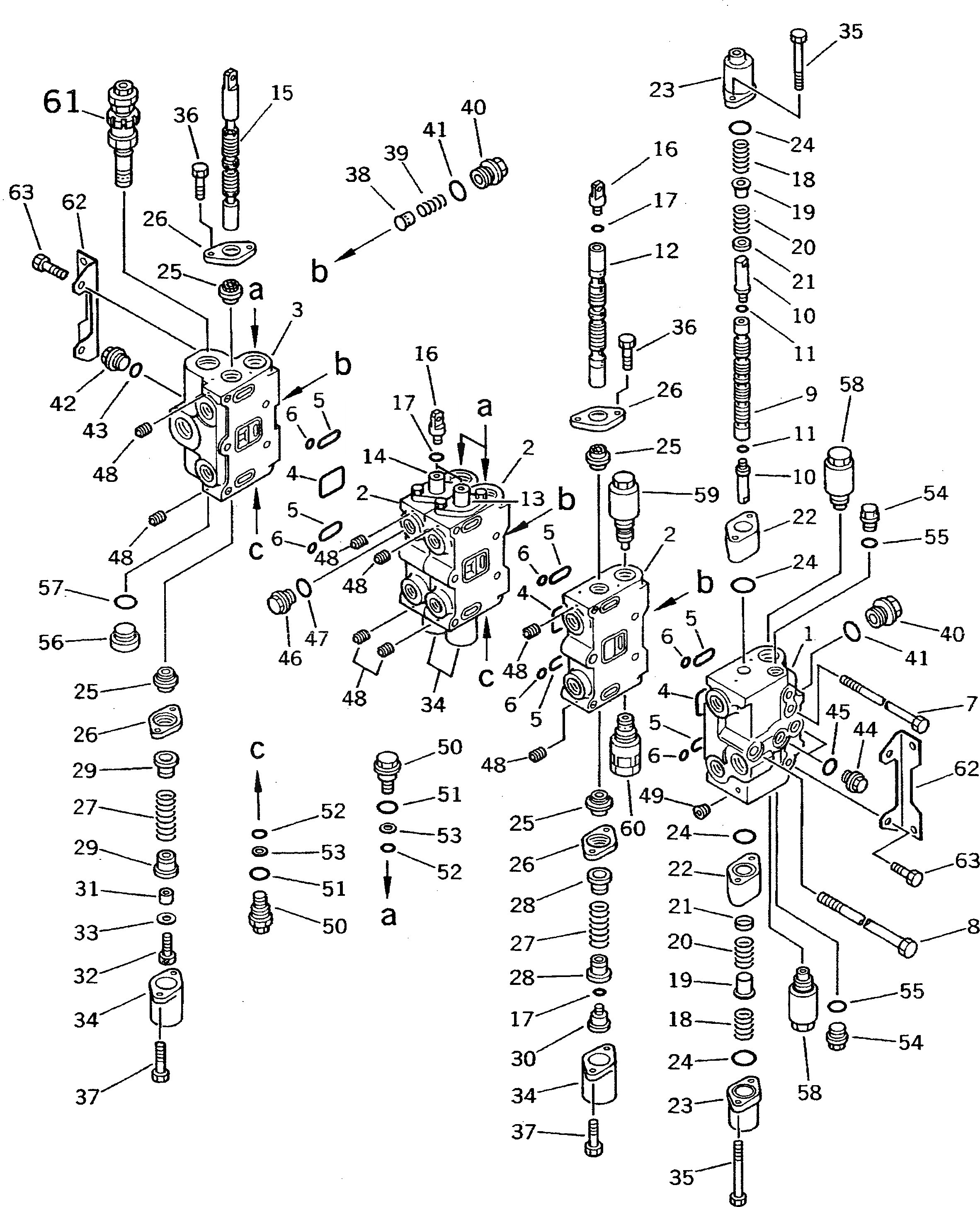Схема запчастей Komatsu PW100N-3 - УПРАВЛЯЮЩ. КЛАПАН¤ ЛЕВ. (/)(№-9) УПРАВЛ-Е РАБОЧИМ ОБОРУДОВАНИЕМ