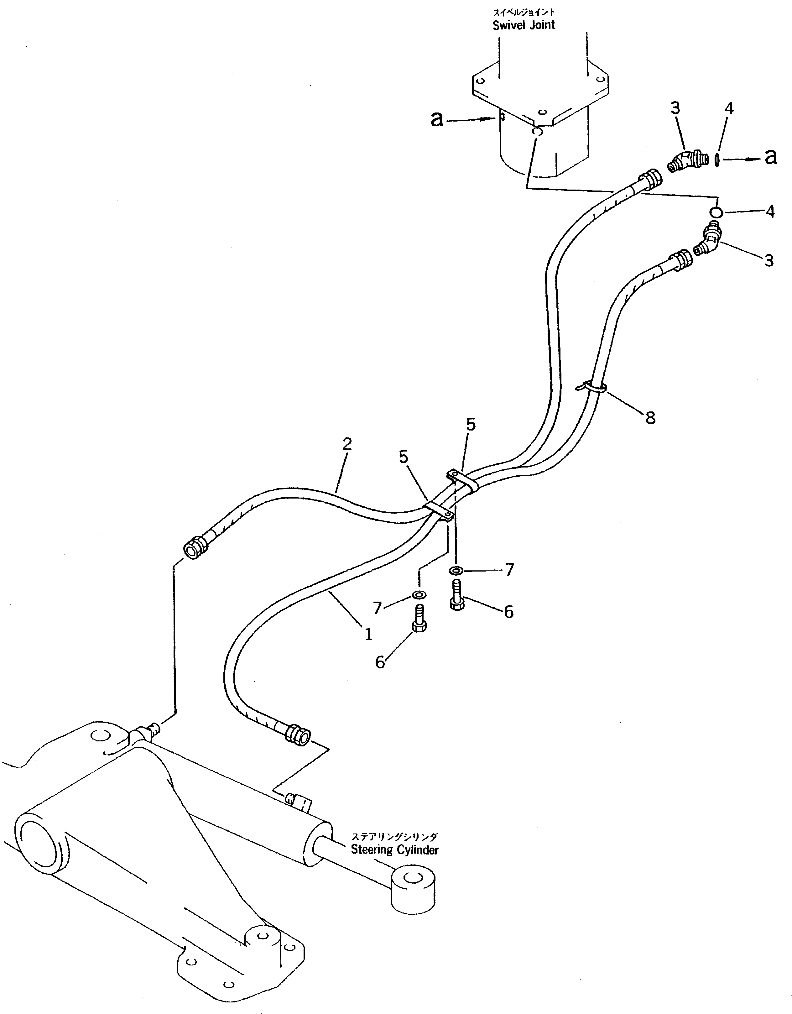 Схема запчастей Komatsu PW100NS-3 - ЦИЛИНДР РУЛЕВ. УПР-Я ТРУБЫ ШАССИ¤ ТРАНСМИССИЯ¤ МОСТ¤ КОЛЕСА И ВОЗД. СИСТЕМА