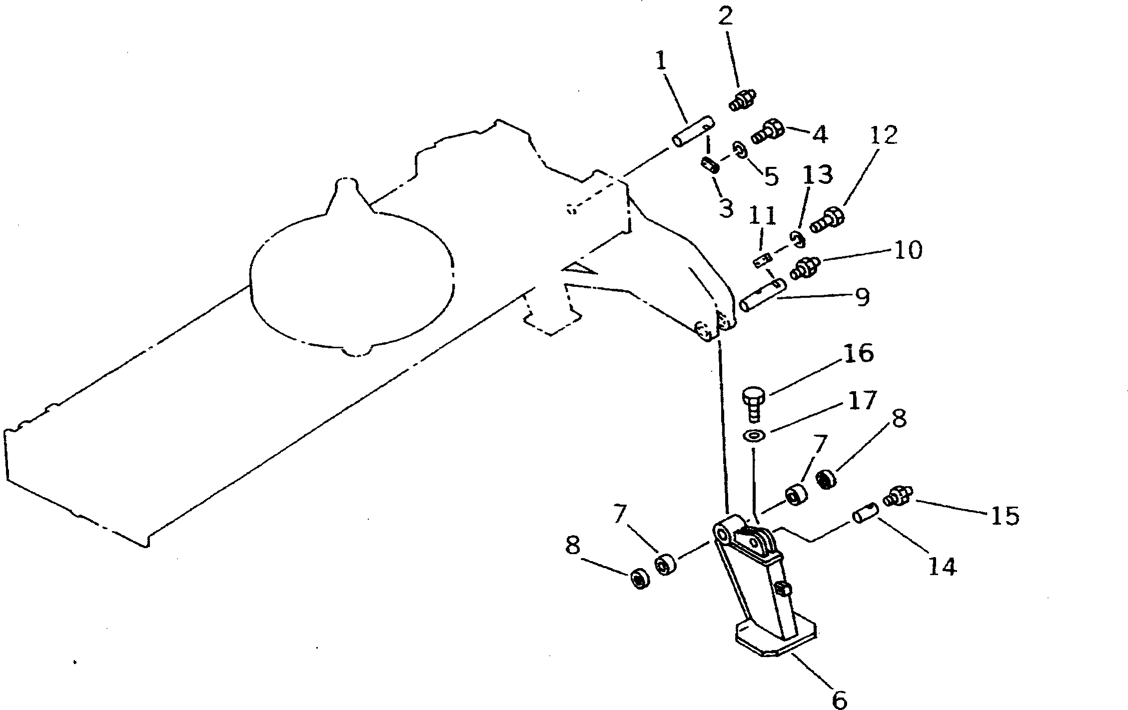 Схема запчастей Komatsu PW100NS-3 - ОПОРА ШАССИ¤ ТРАНСМИССИЯ¤ МОСТ¤ КОЛЕСА И ВОЗД. СИСТЕМА