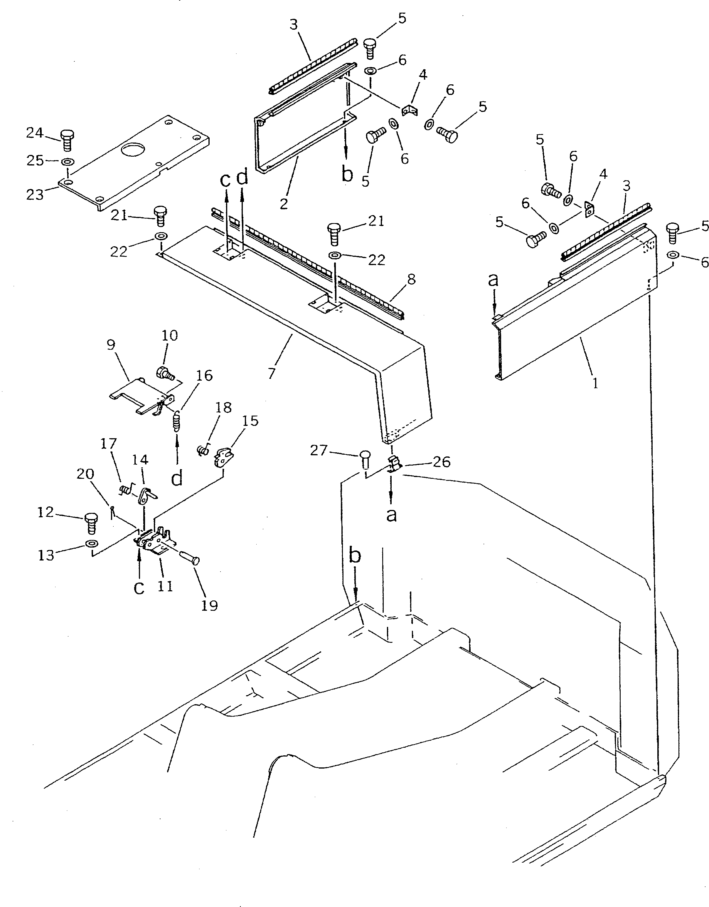 Схема запчастей Komatsu PW100NS-3 - MACHINERY ОБСТАНОВКА (/)(№-8) ЧАСТИ КОРПУСА